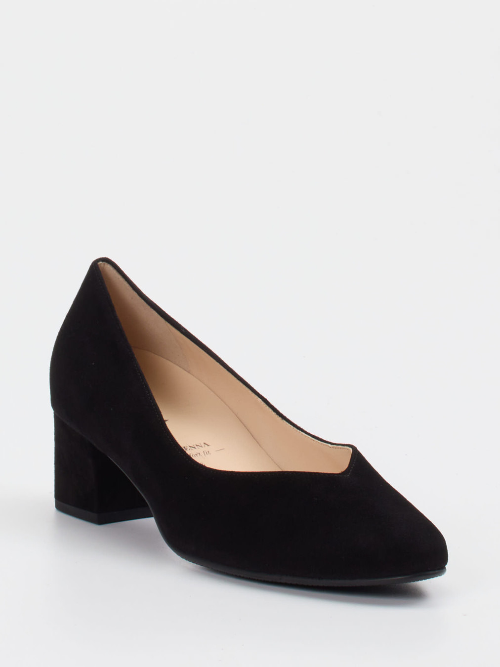 Hassia – Blockabsatz-Pumps aus Veloursleder Schwarz