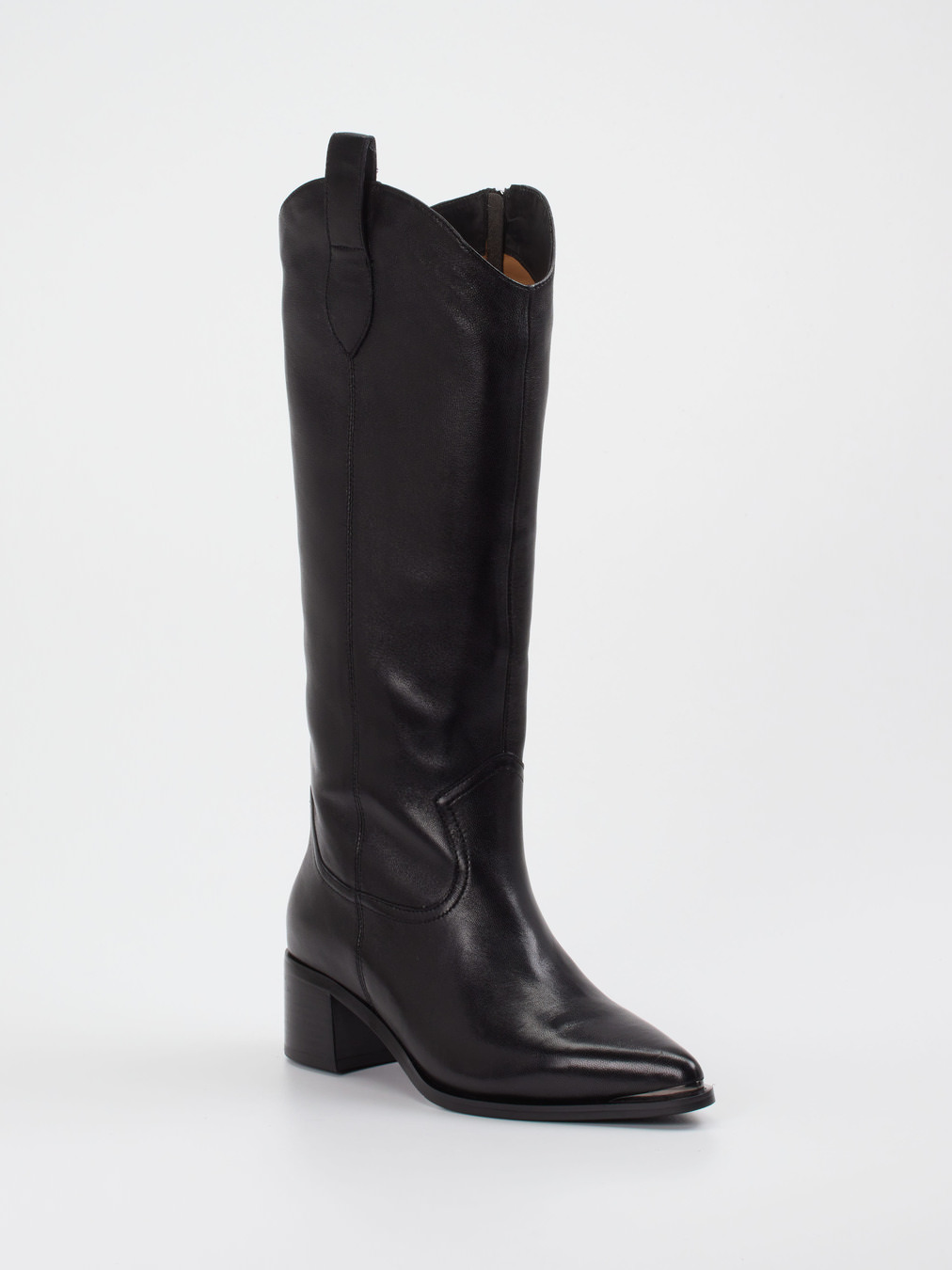 Andrea Puccini – Cowboy Boots aus Lammleder Schwarz