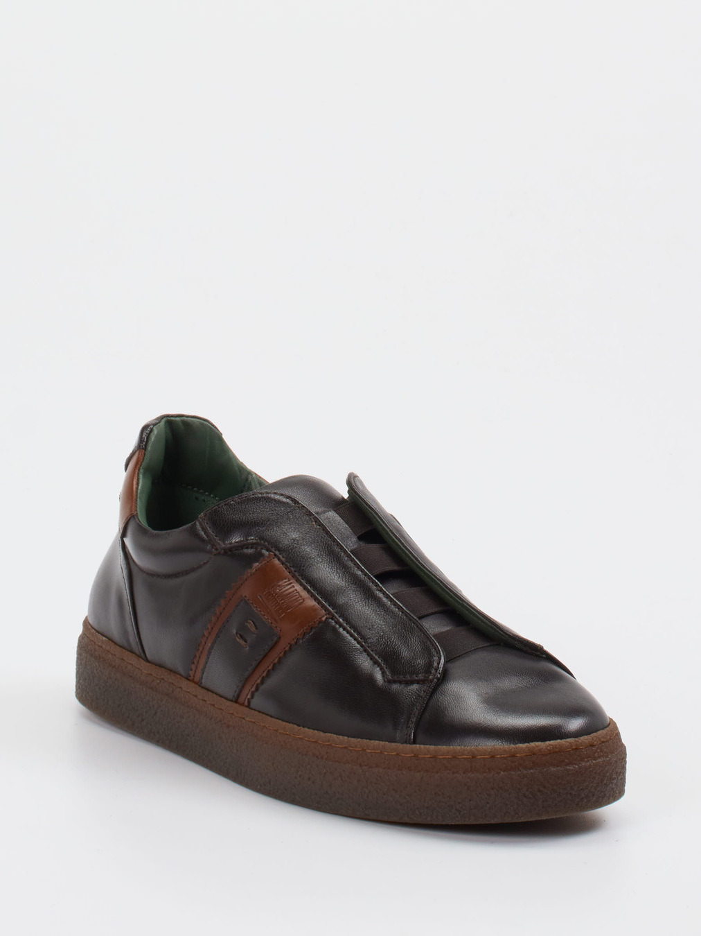 Galizio Torresi – Slip-On Sneaker aus Kalbleder Braun