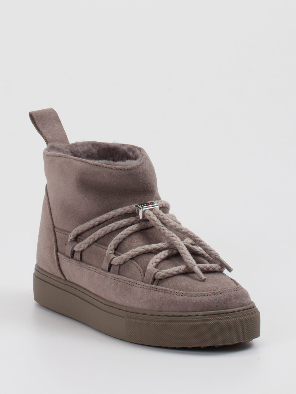 Inuikii – Stiefeletten aus Veloursleder taupe