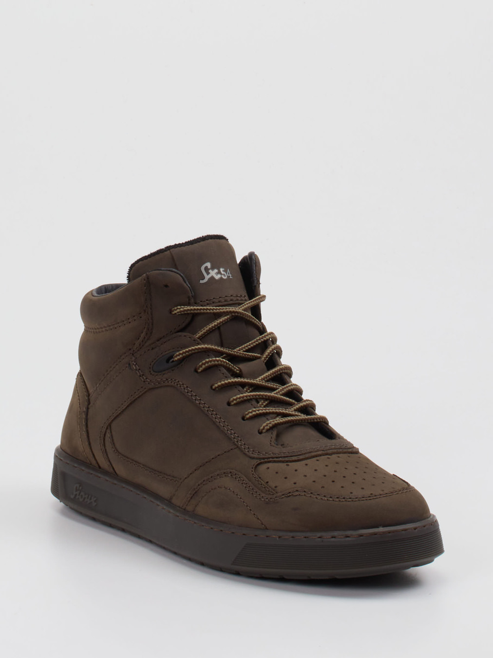 Sioux – Mid-Top Sneaker aus Kalbleder dunkelbraun