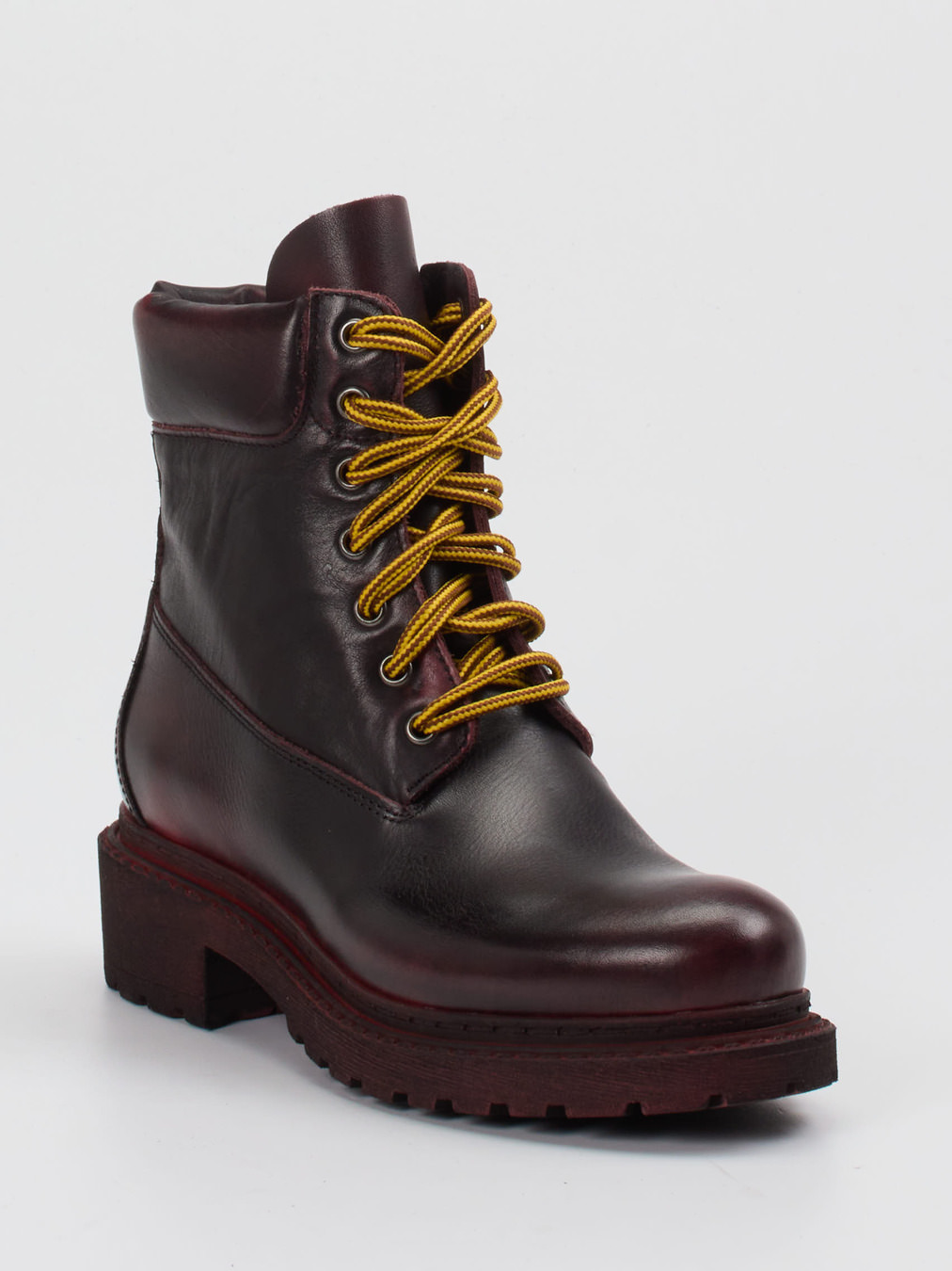 Konstantin Starke – Schnürboots aus Kalbleder Bordeauxrot