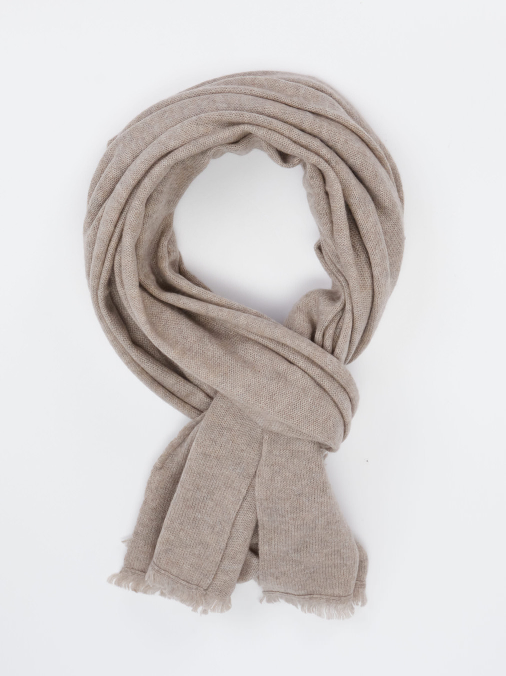 FLONA – Feinstrickschal aus Kaschmir in Beigegrau