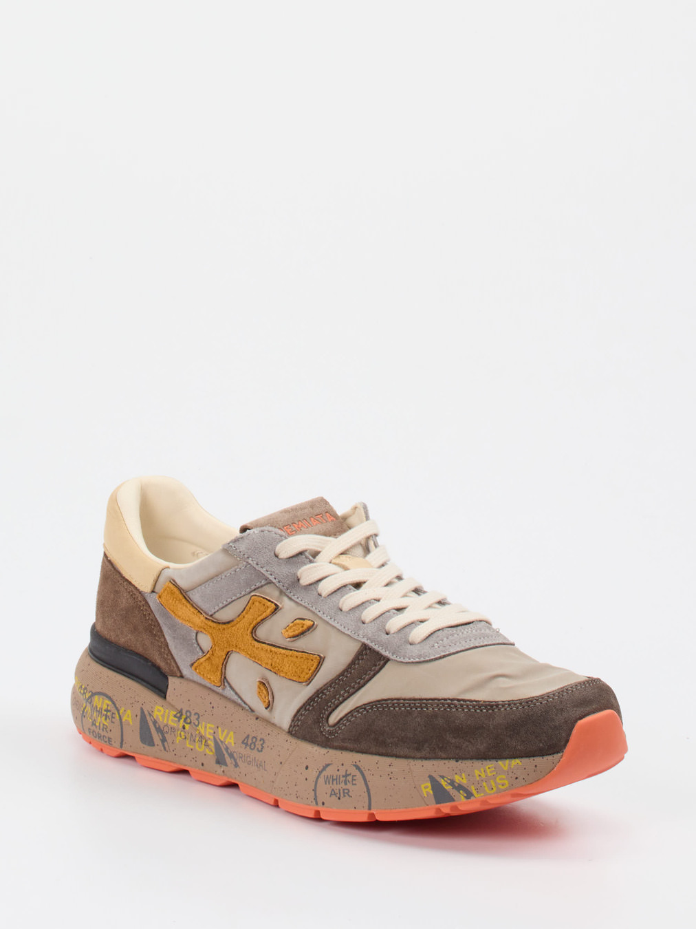 Premiata – Retro-Sneaker aus Veloursleder Textil braun