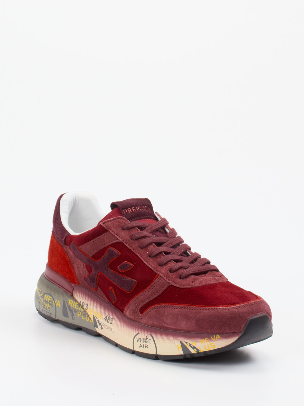 Premiata – Sneaker aus Veloursleder in Bordeaux