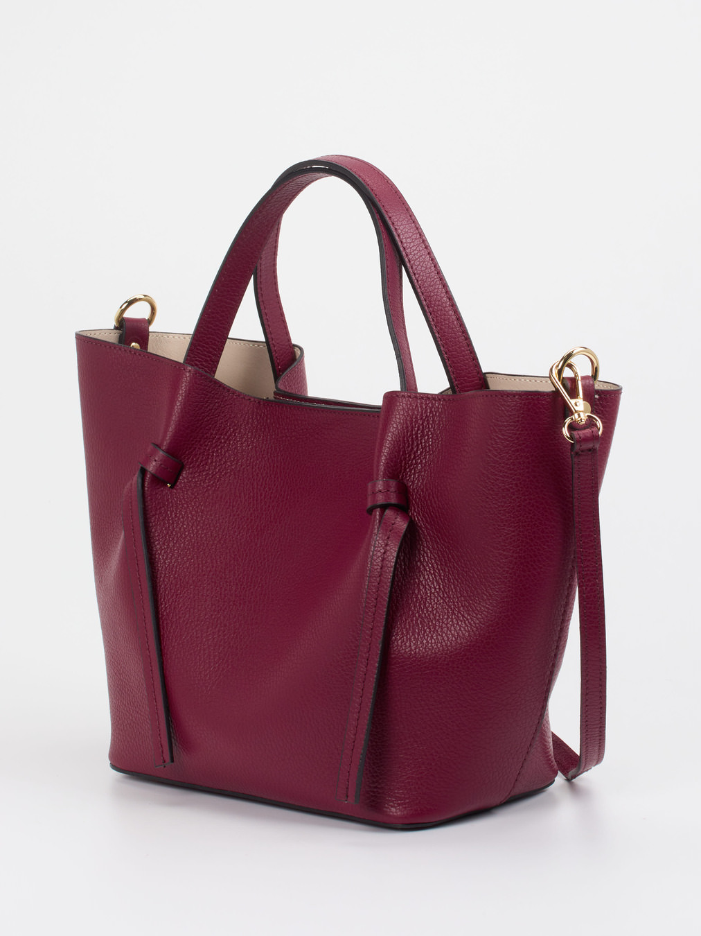 Konstantin Starke – Tote Bag aus Kalbleder Brombeerrot