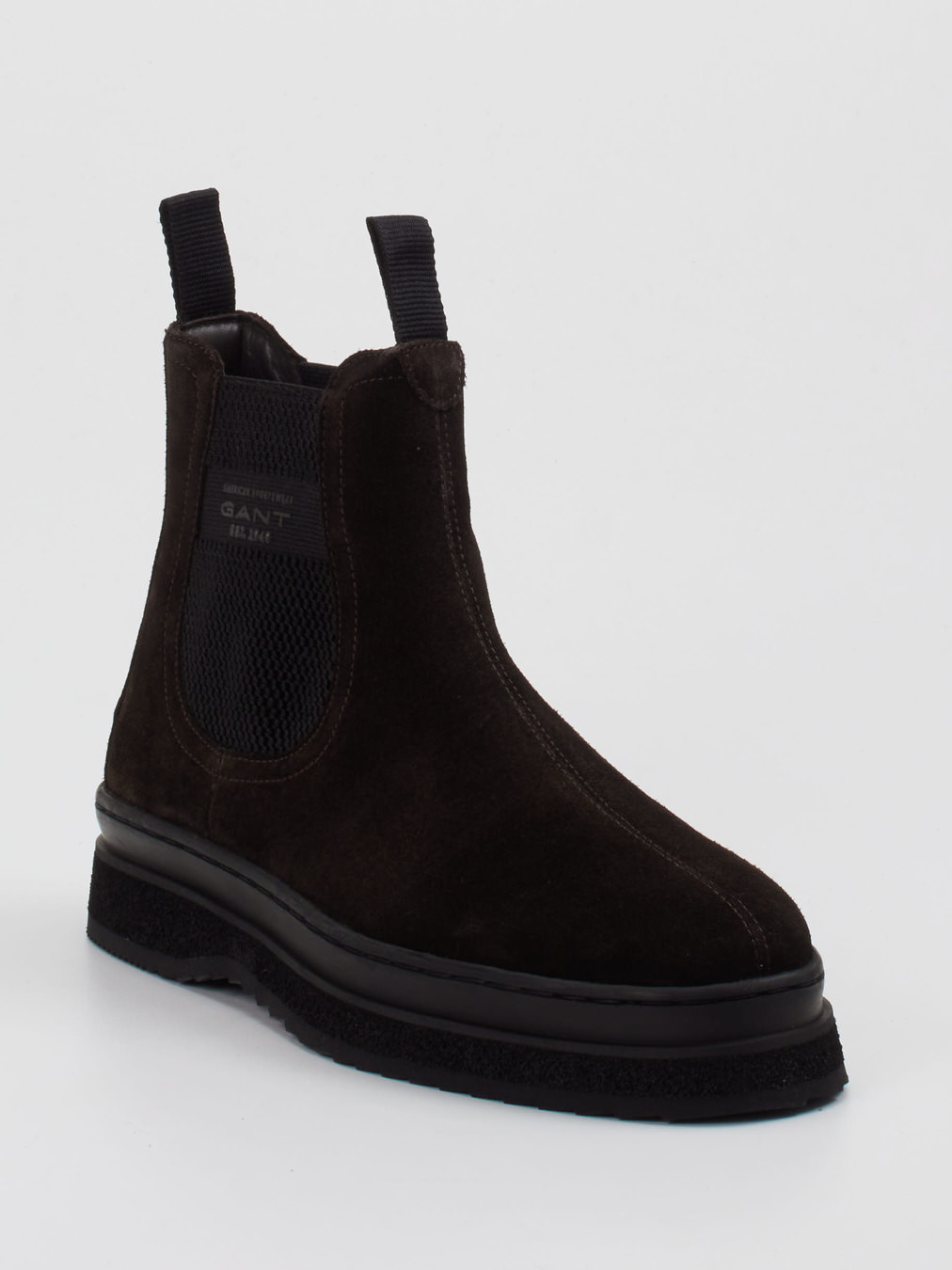 Gant – Chelsea Boots aus Veloursleder dunkelbraun
