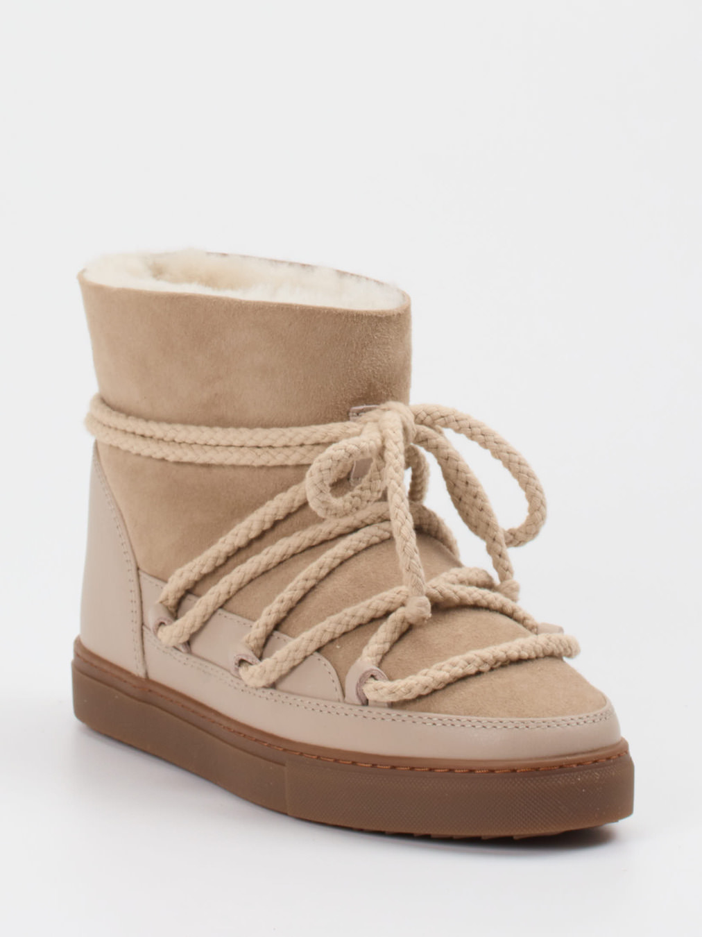 Inuikii – Stiefeletten aus Veloursleder beige