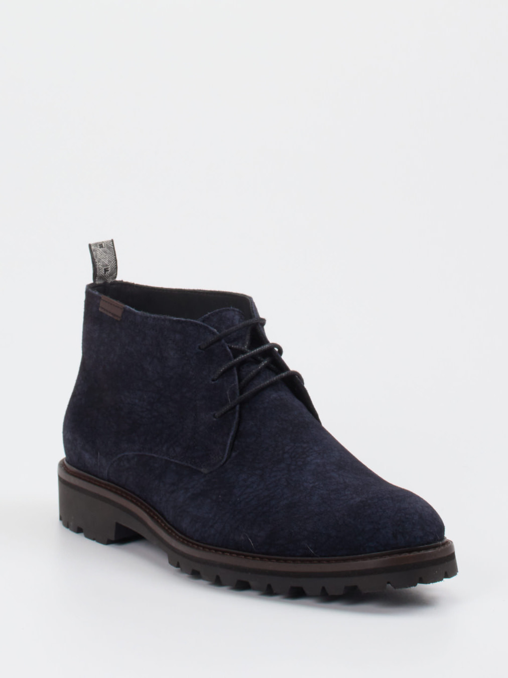 Floris van Bommel – Desert Boots aus Veloursleder Blau