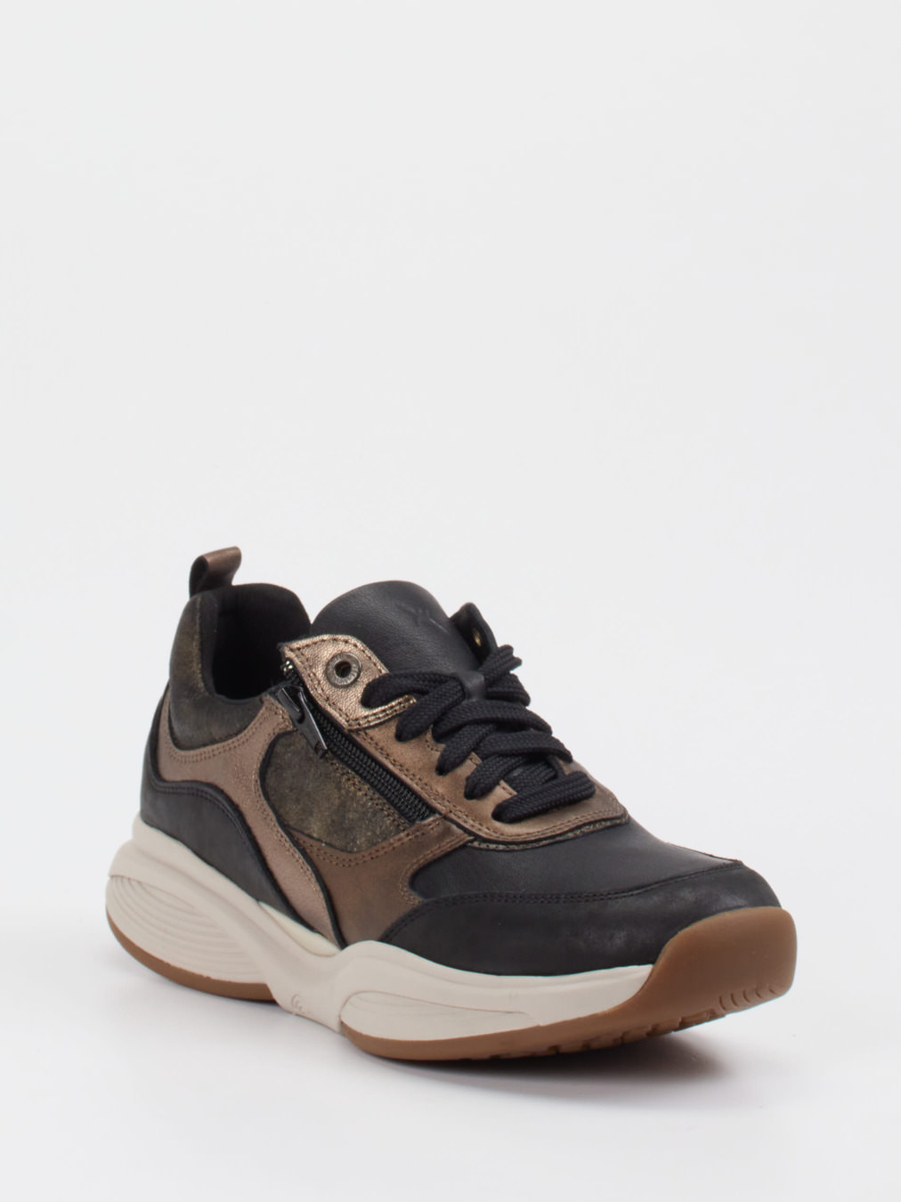 Xsensible – Chunky Sneaker aus Kalbleder schwarz