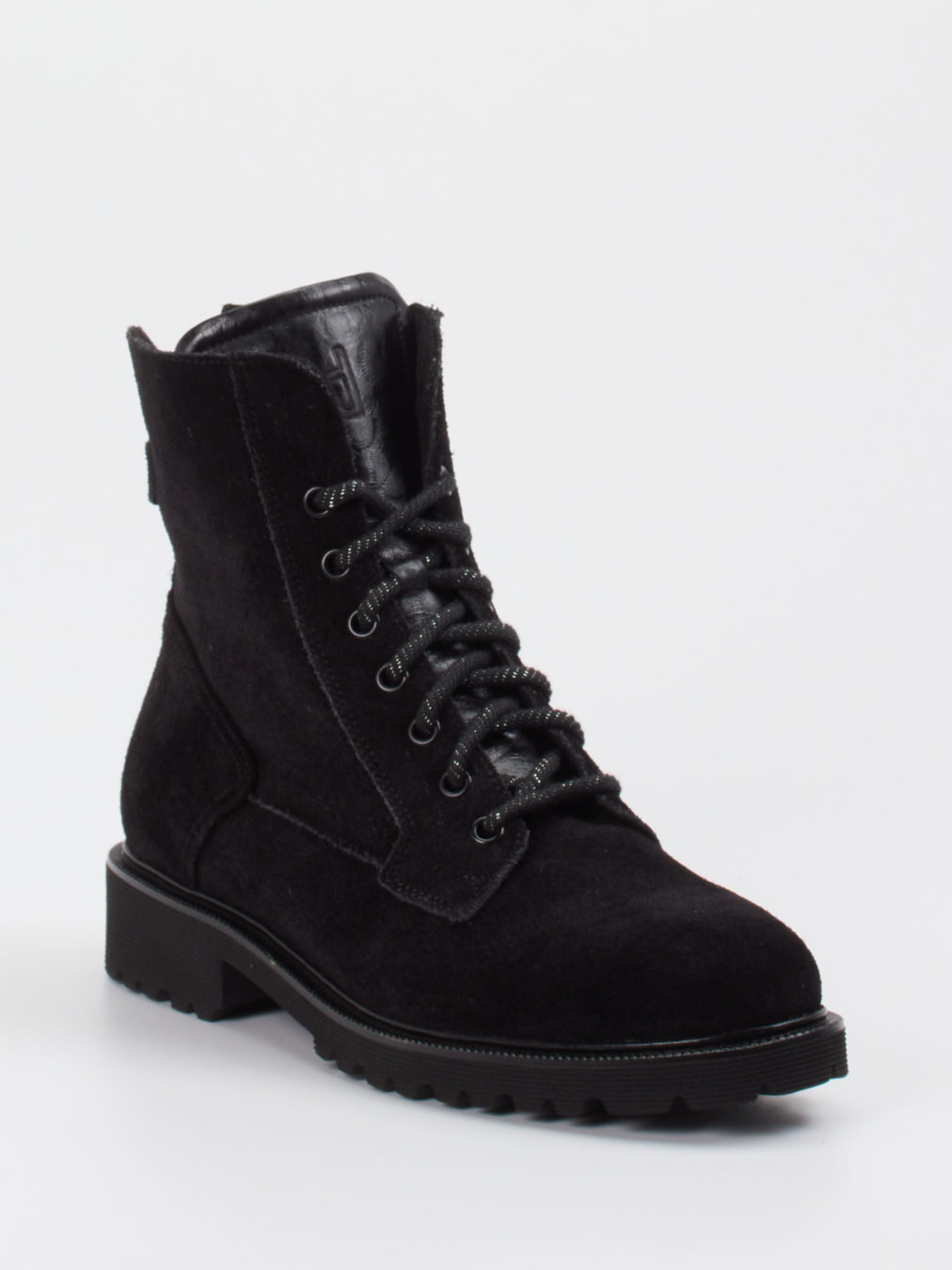 Durea – Schnürboots aus Veloursleder schwarz