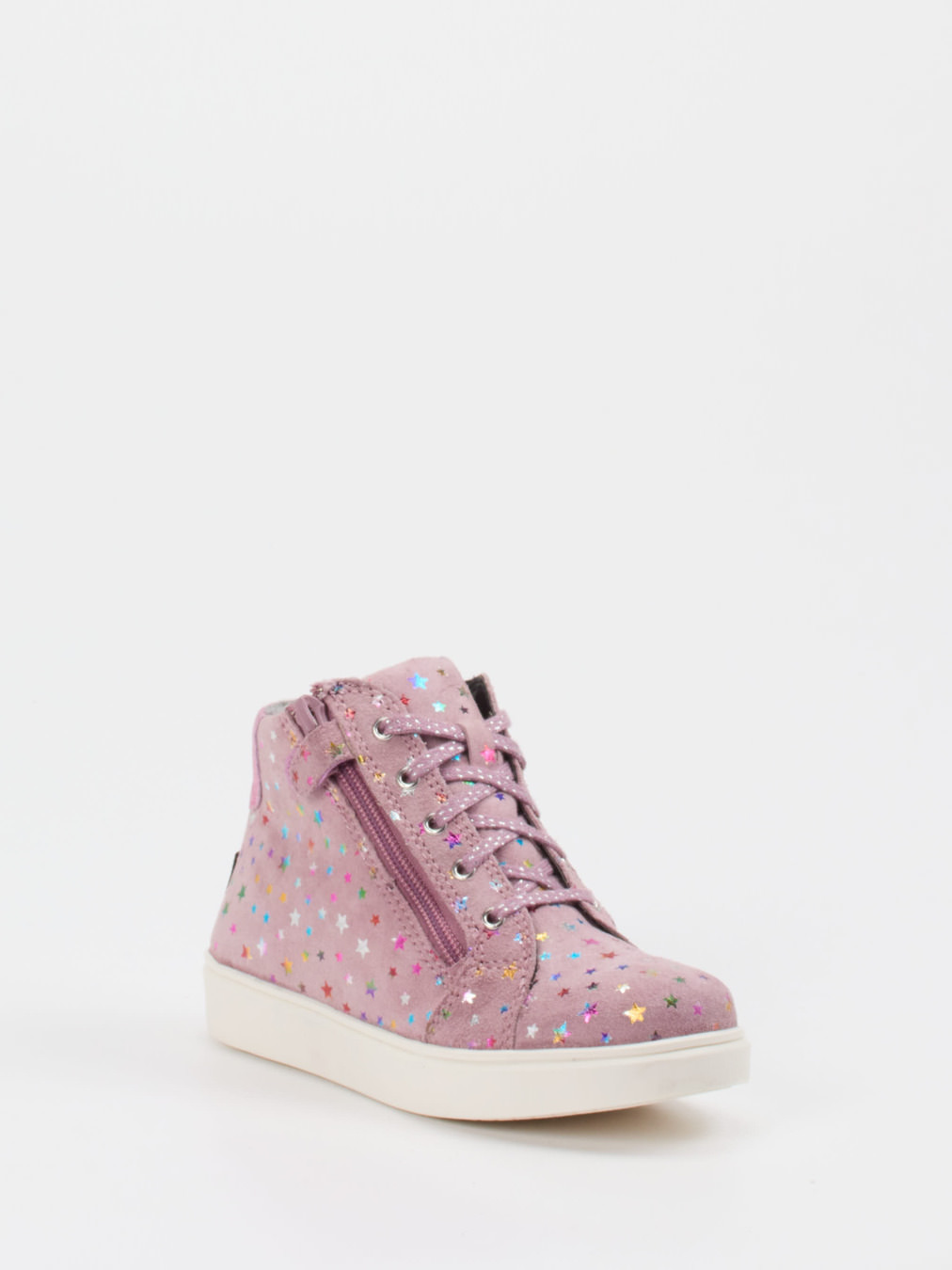 Richter – High-Top Sneaker aus Veloursleder altrosa