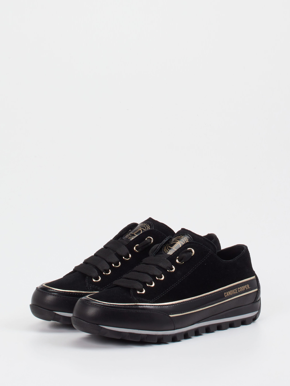 Candice Cooper – Sneaker aus Veloursleder Schwarz