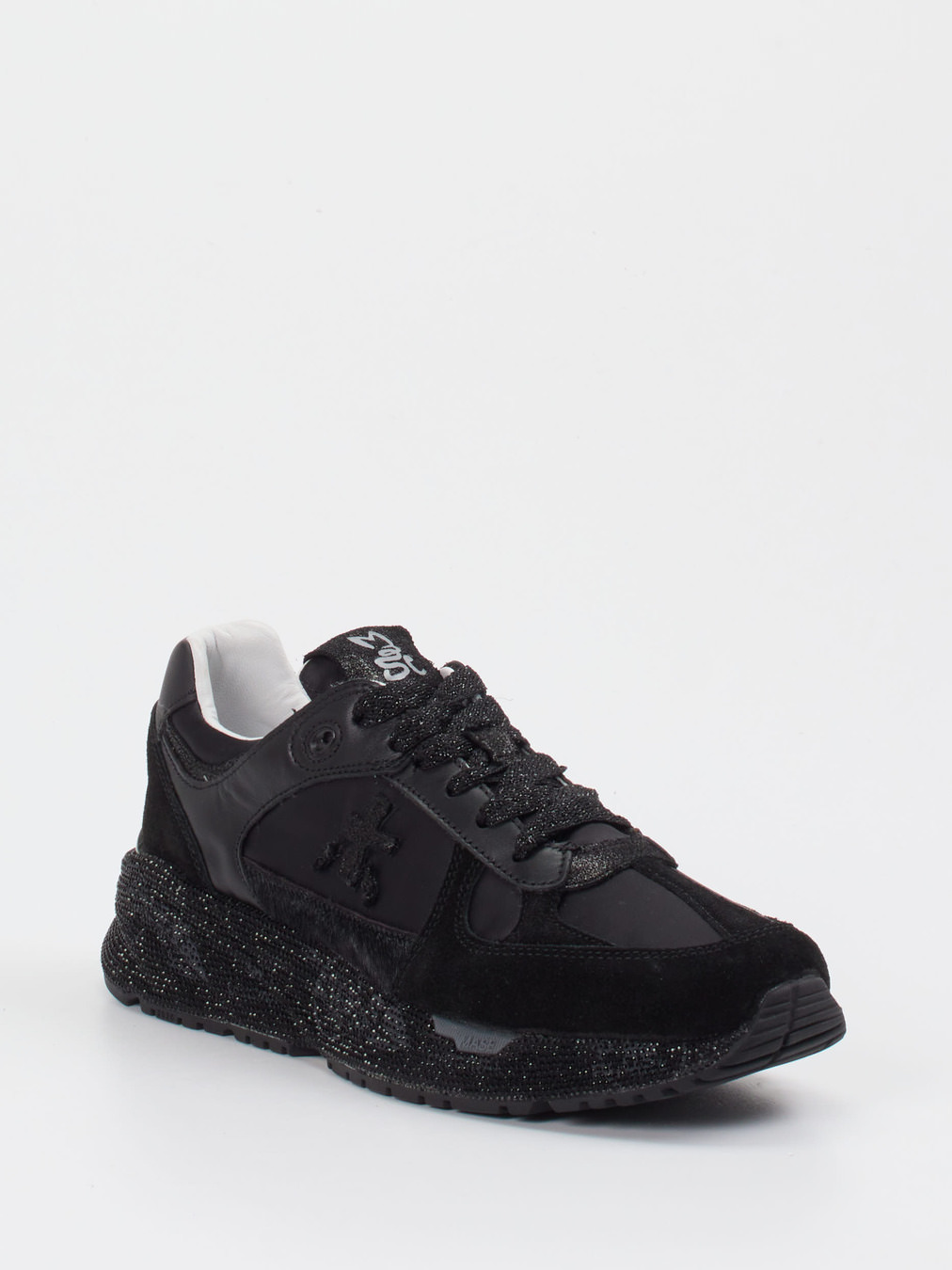 Premiata – Sneaker aus Veloursleder und Textil Schwarz