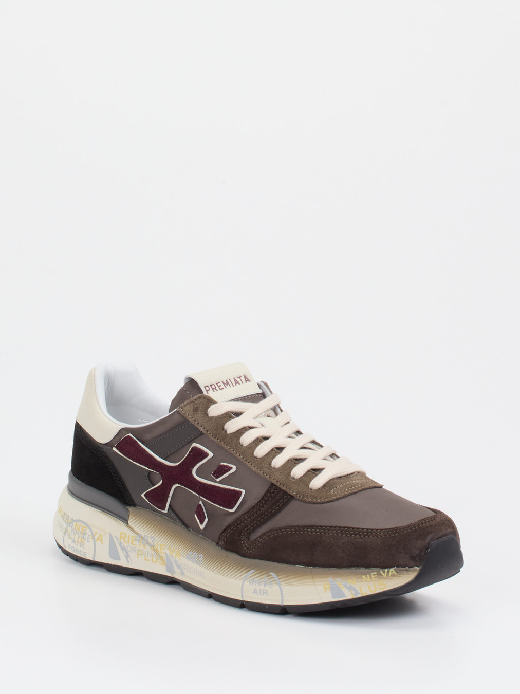 Premiata – Sneaker aus Veloursleder und Textil braun