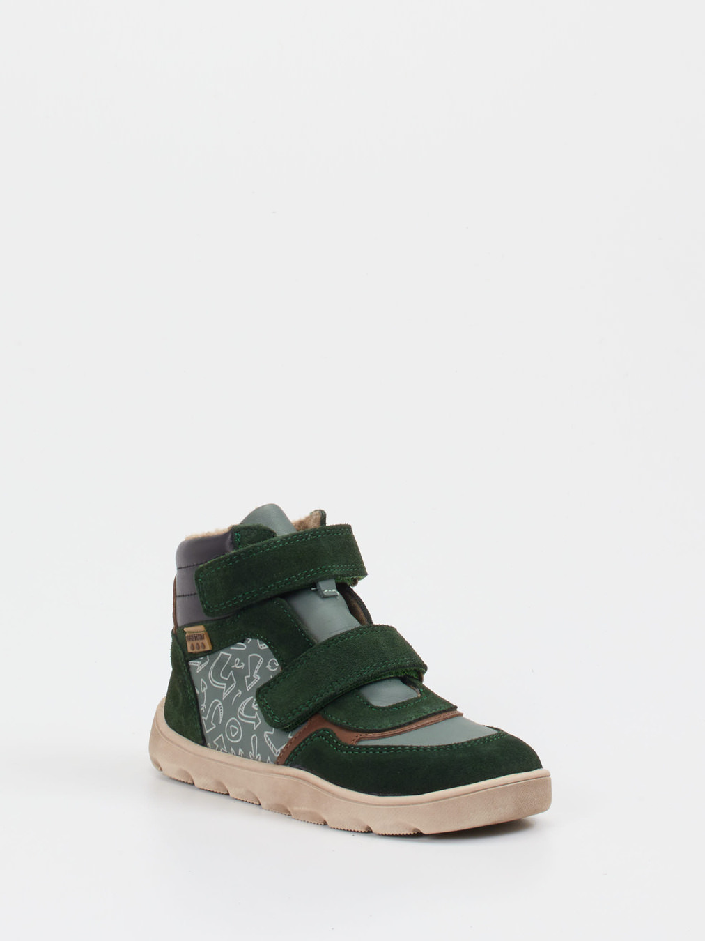 develab – Winter-Sneaker aus Kalbleder tannengrün