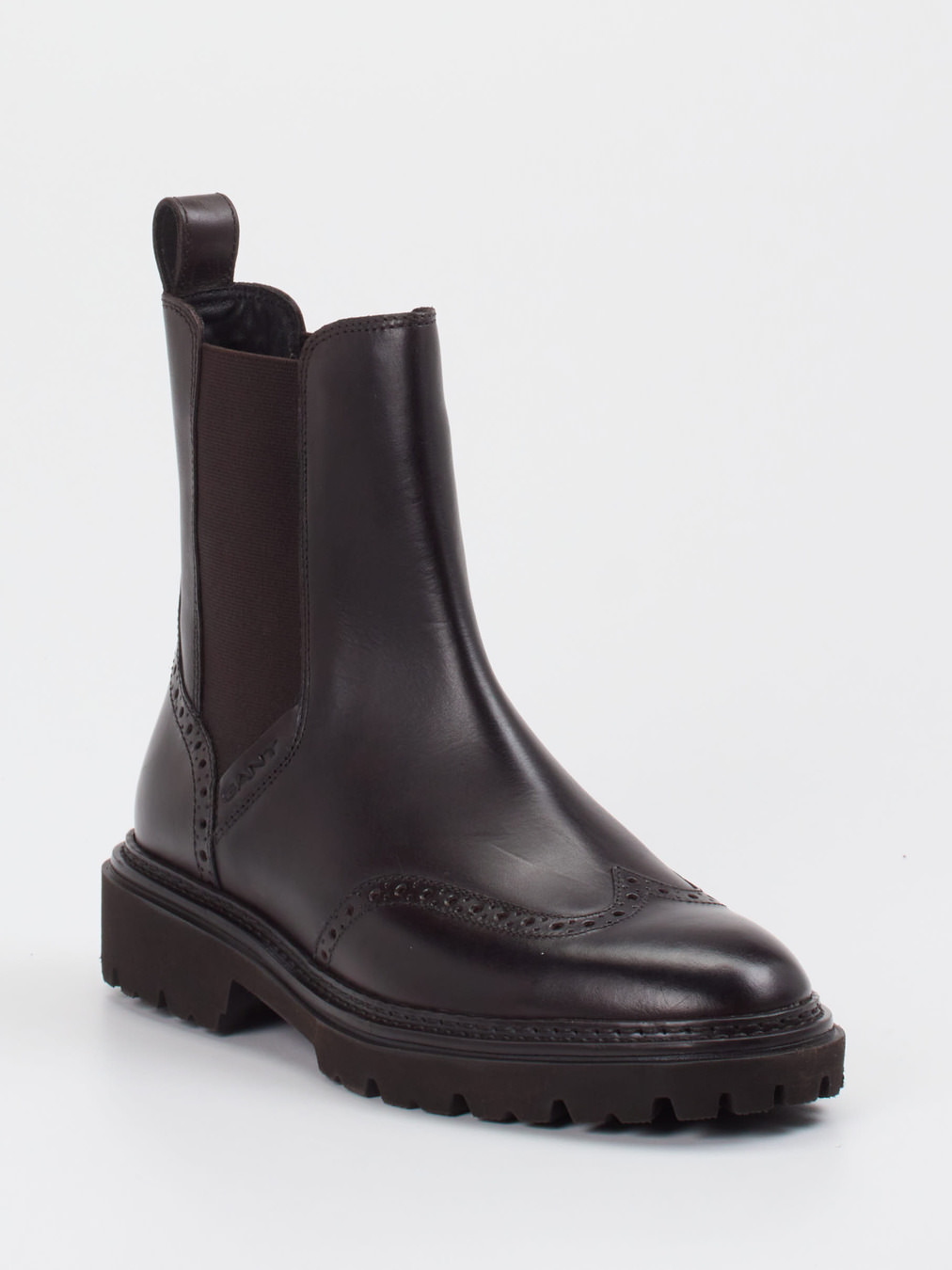 Gant – Chelsea Boots aus Kalbleder Dunkelbraun