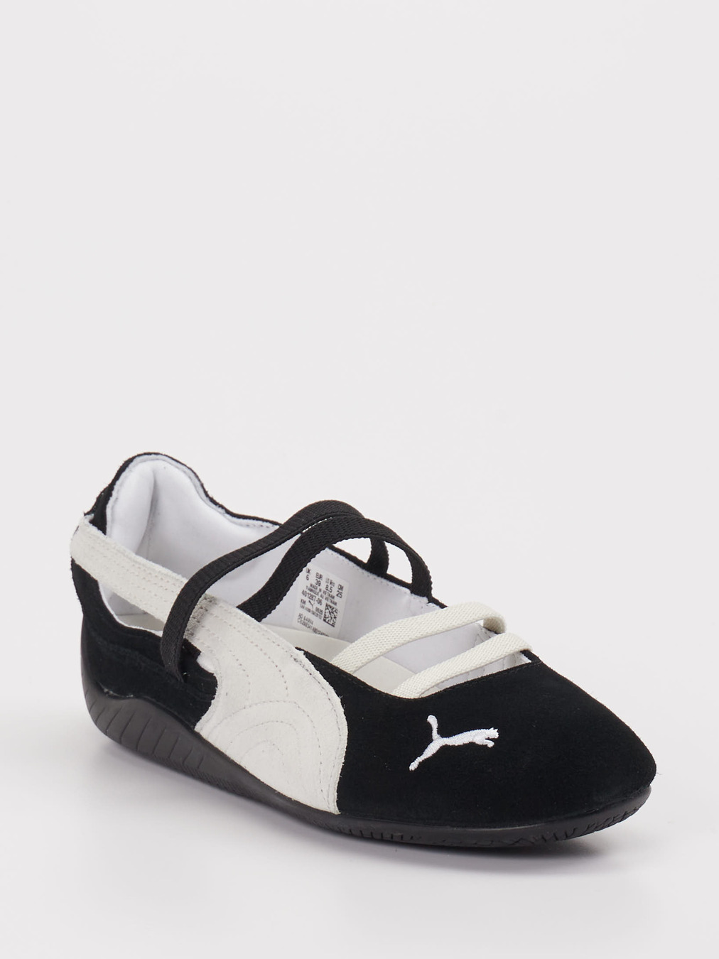 Puma – Ballerinas aus Veloursleder Schwarz