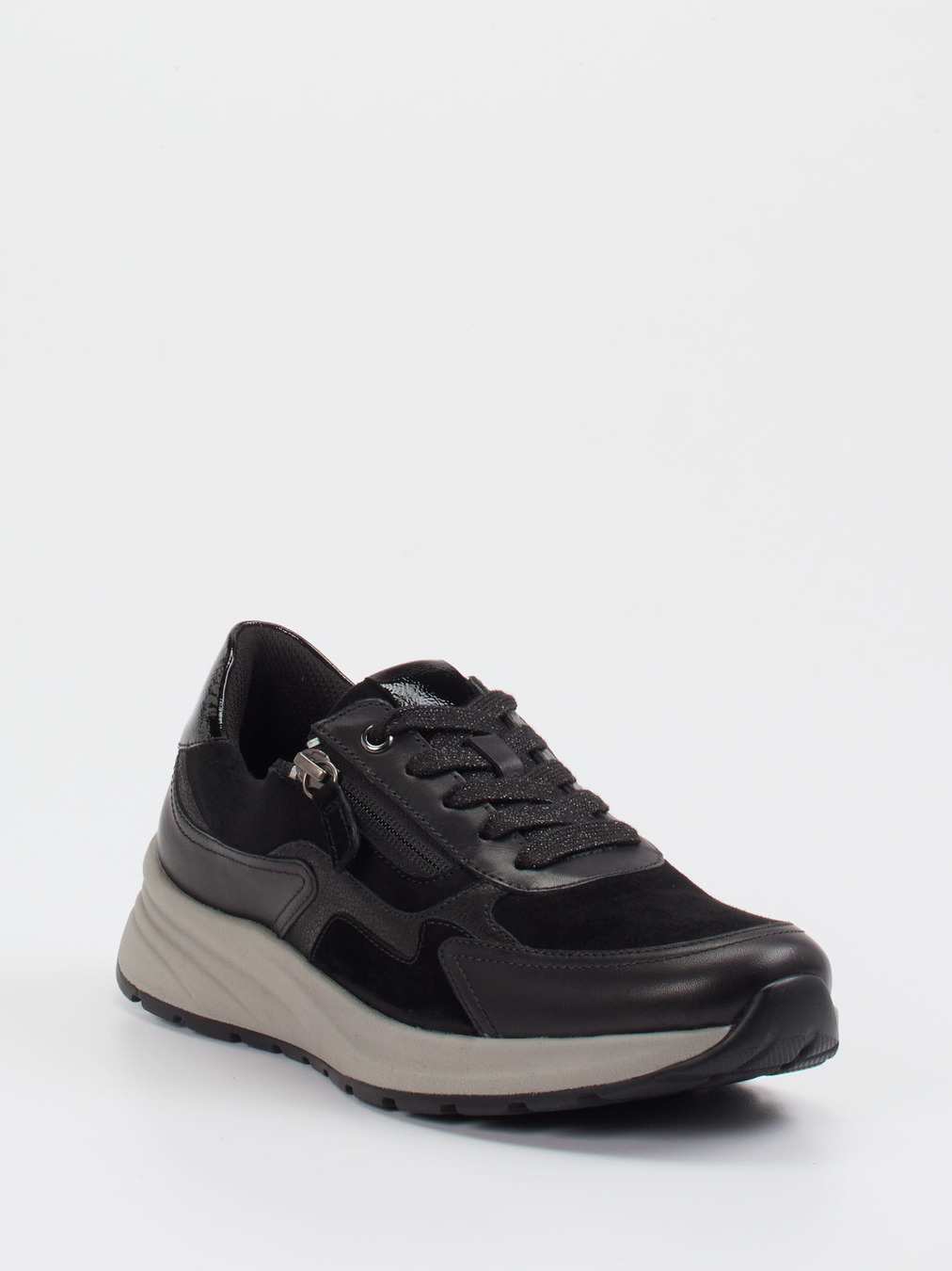Gabor Comfort – Sneaker aus Veloursleder Schwarz