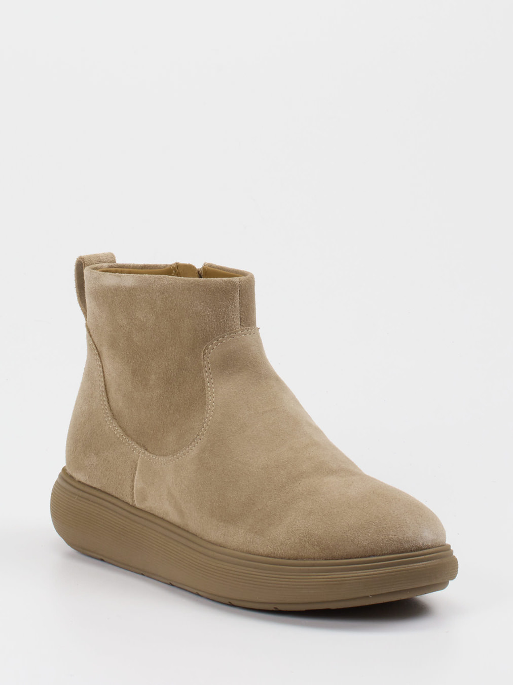 FitFlop – Stiefelette aus Veloursleder beige