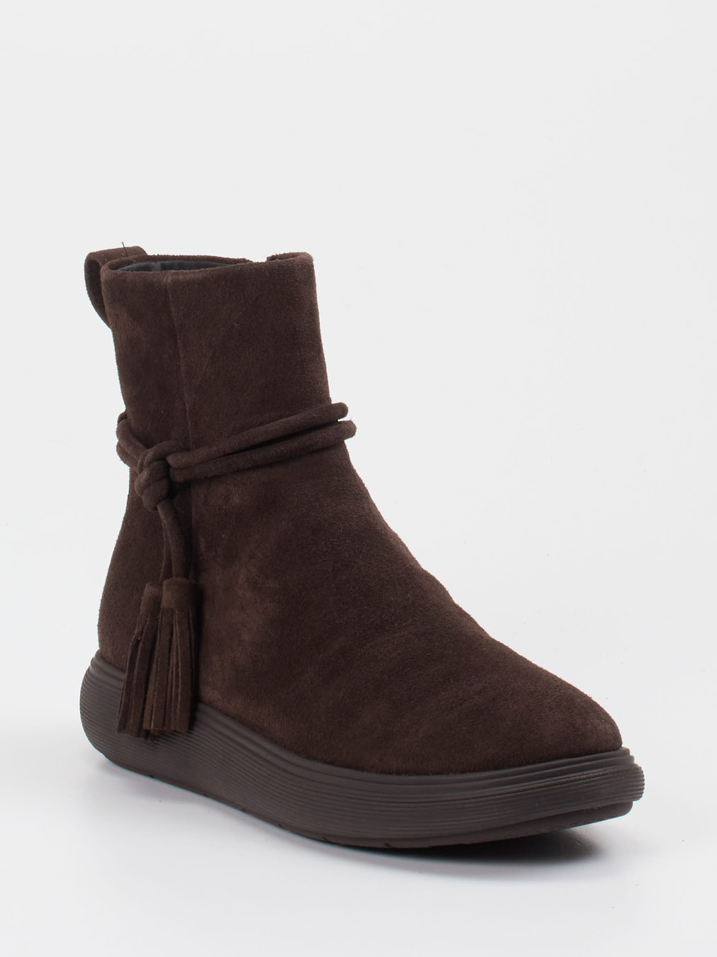 FitFlop – Stiefeletten aus Veloursleder Dunkelbraun