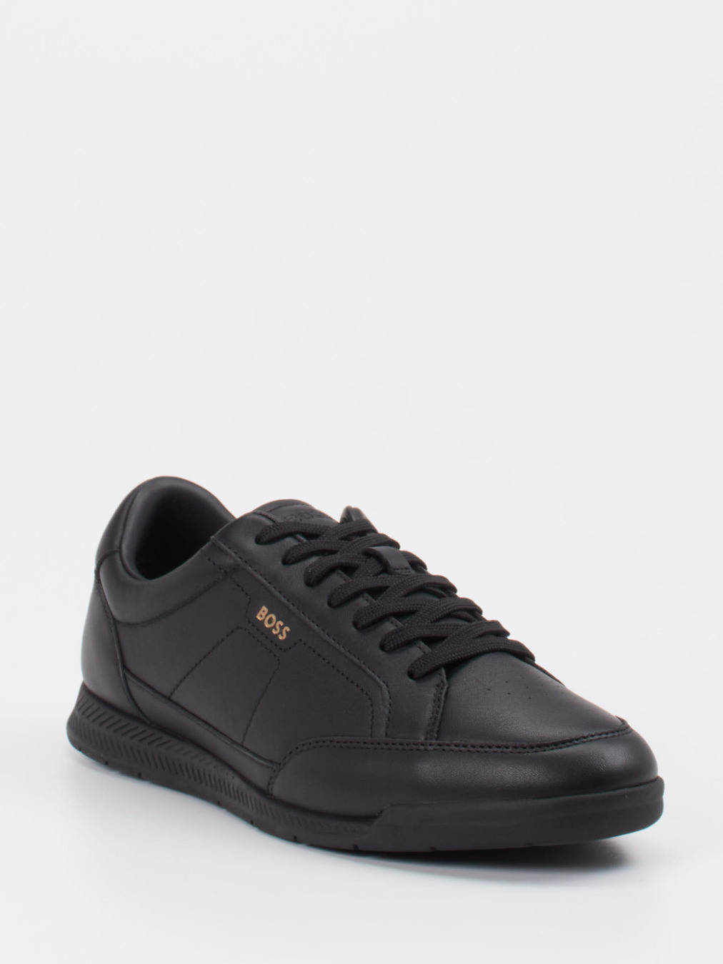 Boss – Sneaker aus Kalbleder in Schwarz