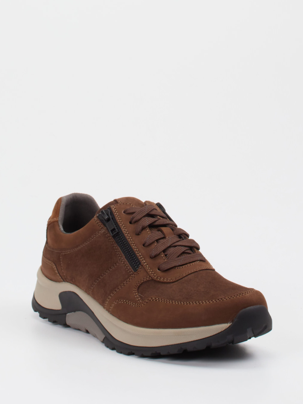 rollingsoft – Komfort-Sneaker aus Nubukleder braun