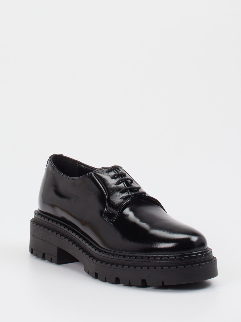 Andrea Puccini – Schnürschuh aus Lackleder Schwarz