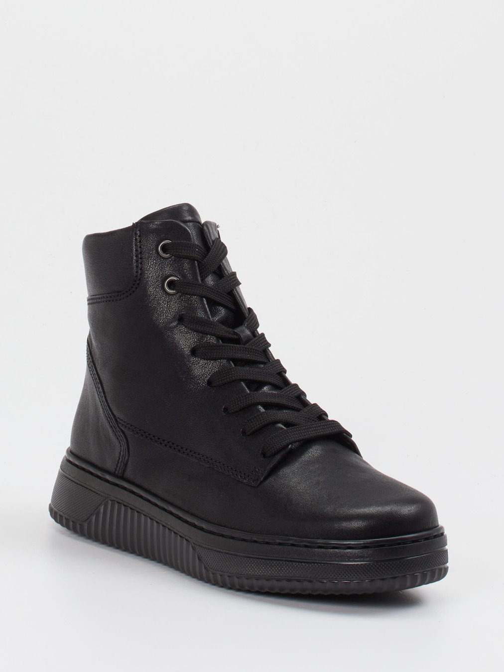 Gabor Comfort – Schnürstiefelette aus Kalbleder schwarz