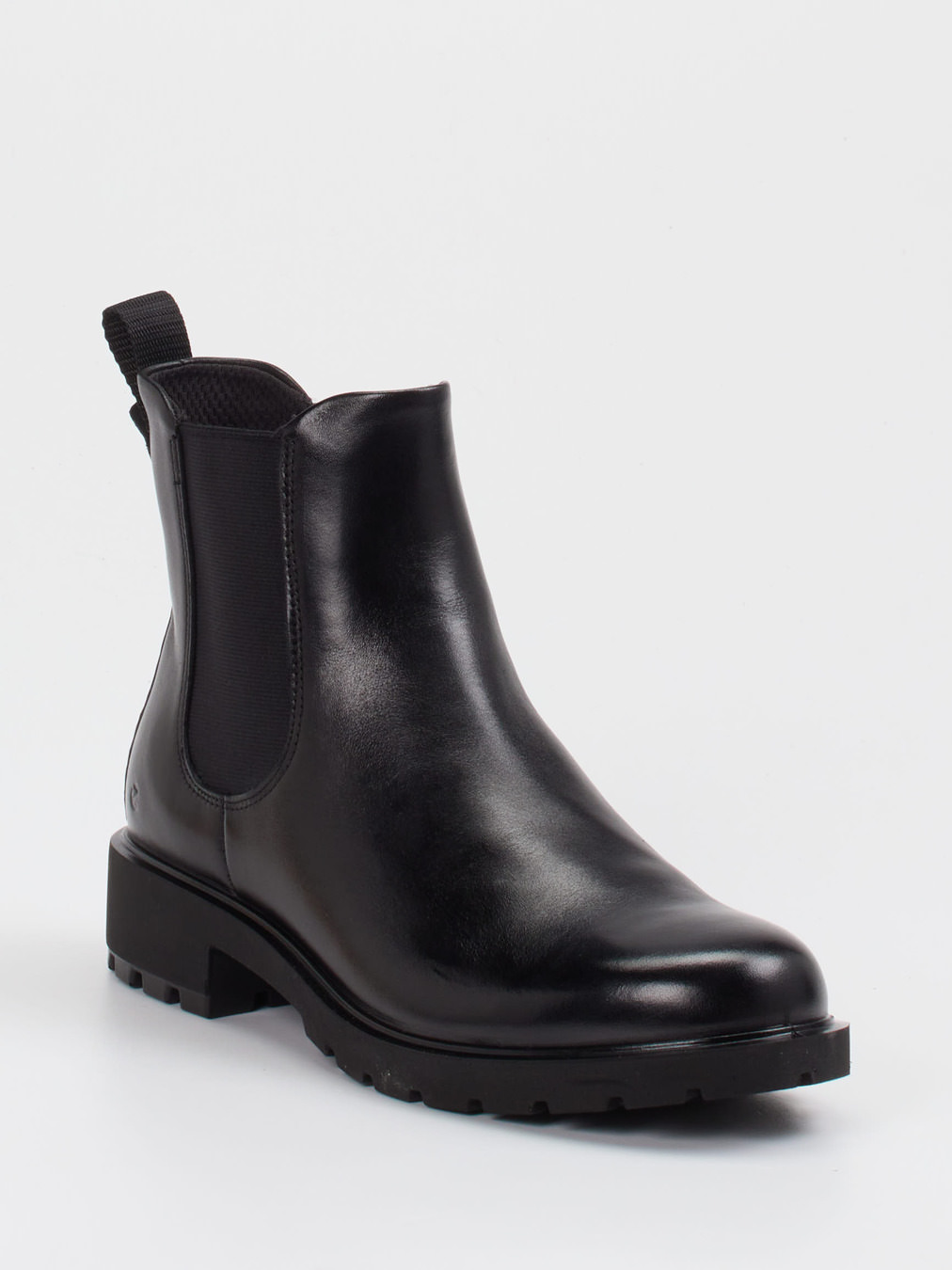 Ecco – Chelsea Boots aus Kalbleder schwarz