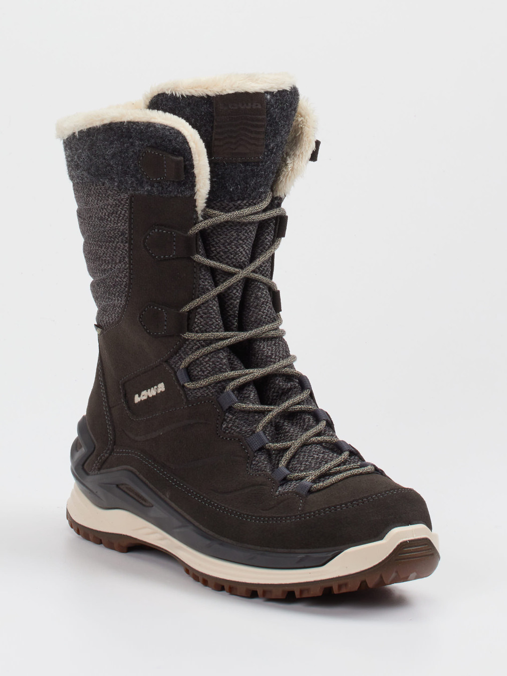 Lowa – Winterstiefel aus Veloursleder dunkelbraun