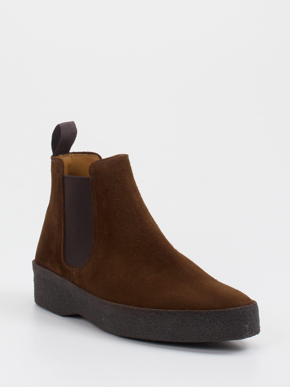 Sanders And Sanders – Chelsea Boots aus Veloursleder Braun