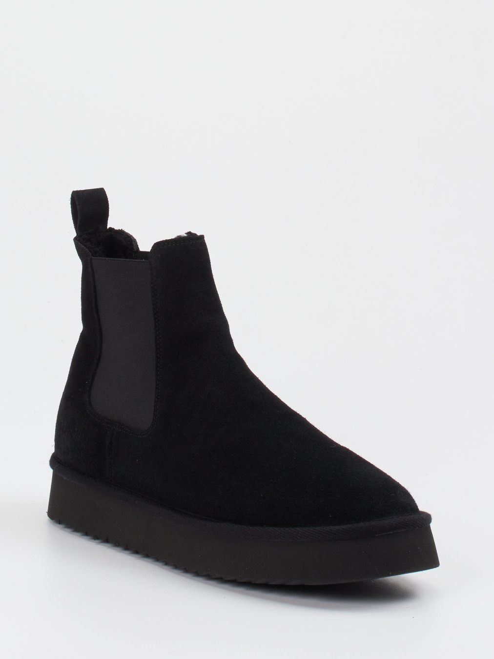 Copenhagen – Chelsea Boots aus Veloursleder Schwarz