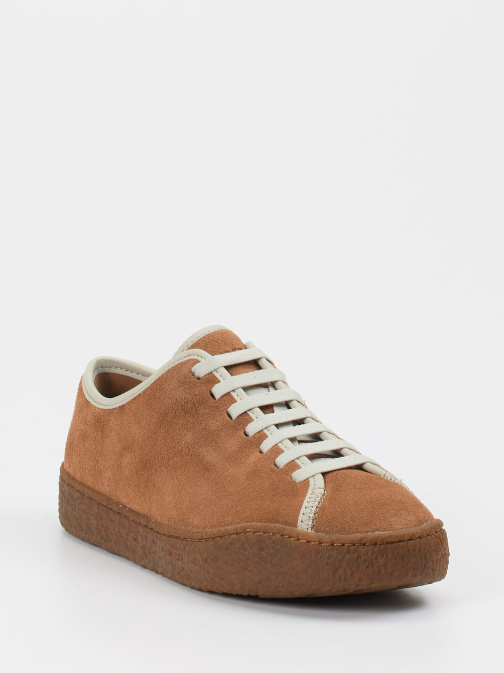 Camper – Sneaker aus Veloursleder cognacbraun