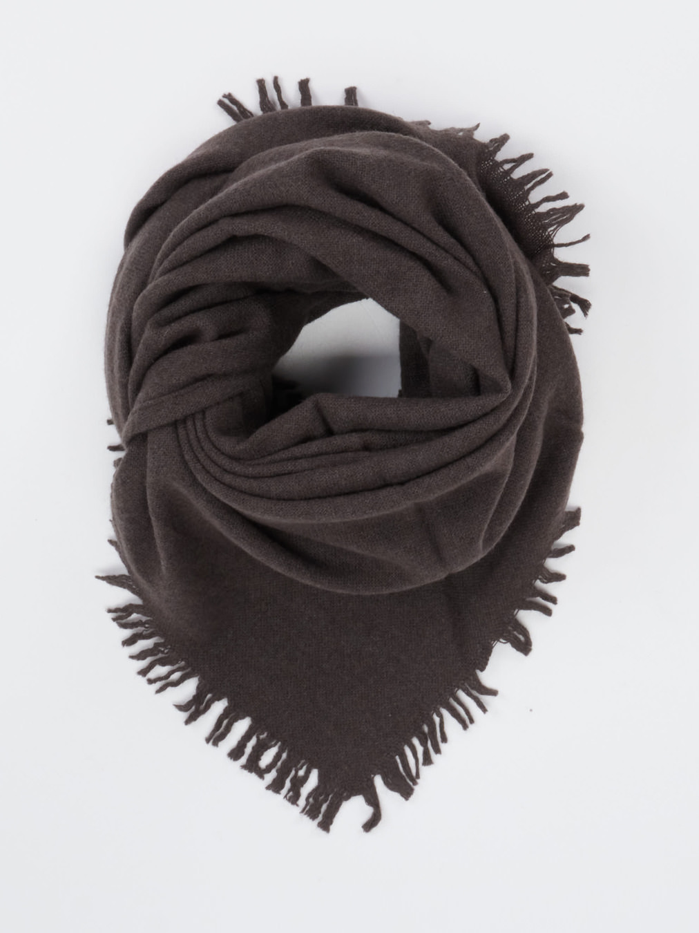 Blui – Dreieckstuch aus Textil in Dunkelbraun