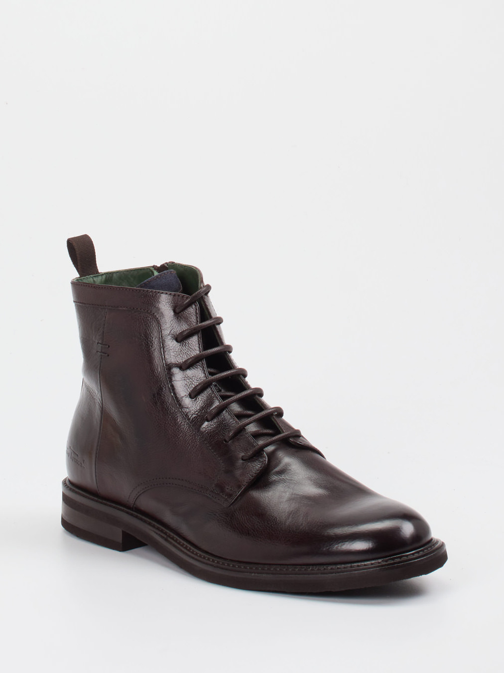 Galizio Torresi – Schnürstiefeletten aus Kalbleder Dunkelbraun