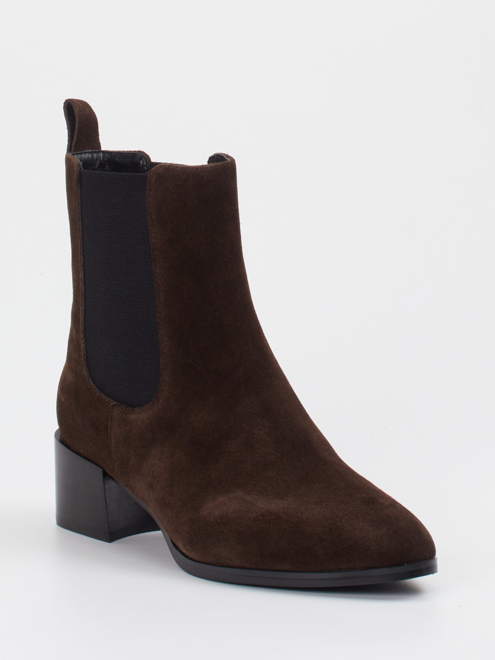 Di Lauro – Chelsea Boots aus Veloursleder dunkelbraun