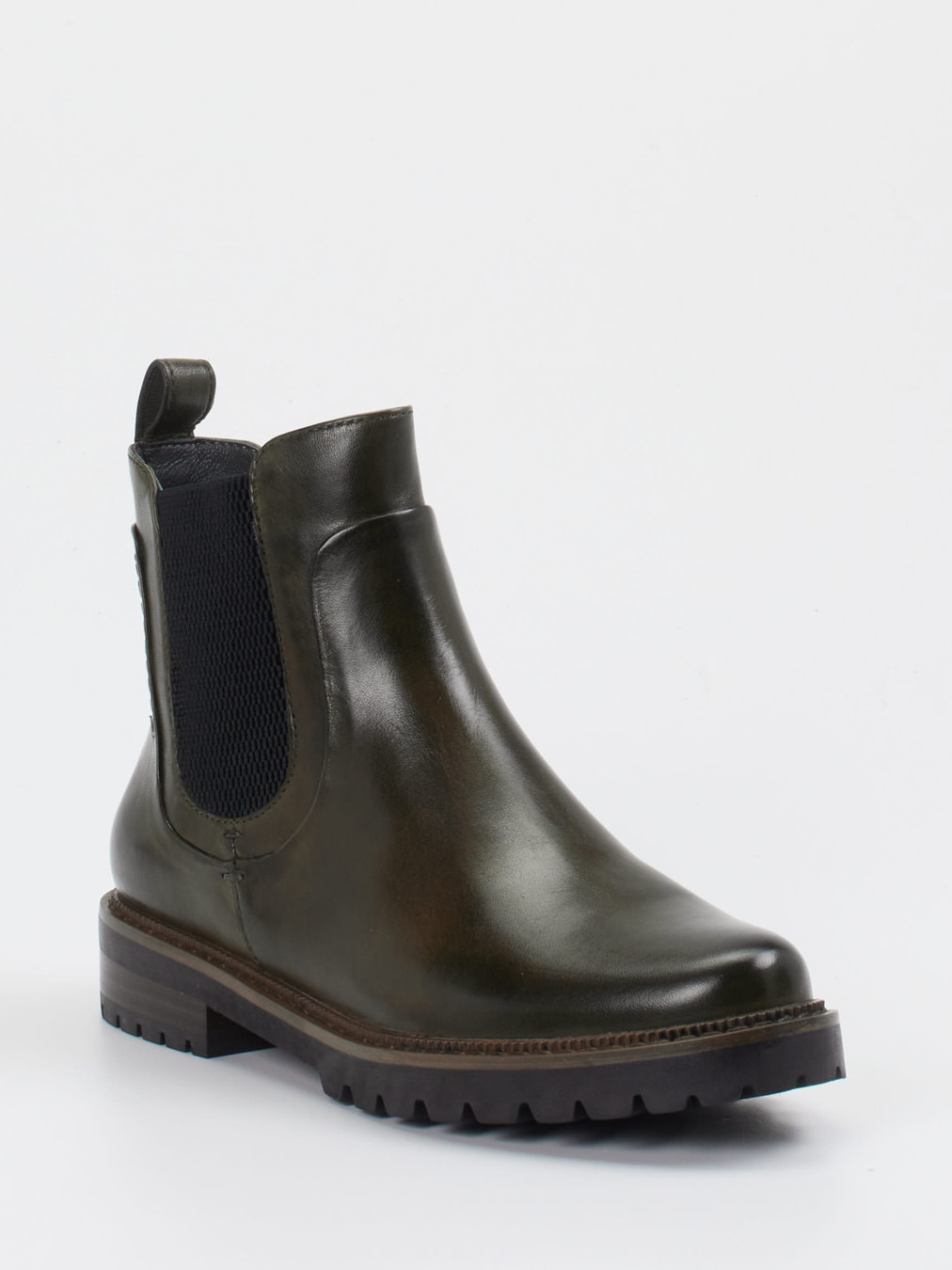 Ginger & Glove – Chelsea Boot aus Lammleder Dunkelgrün