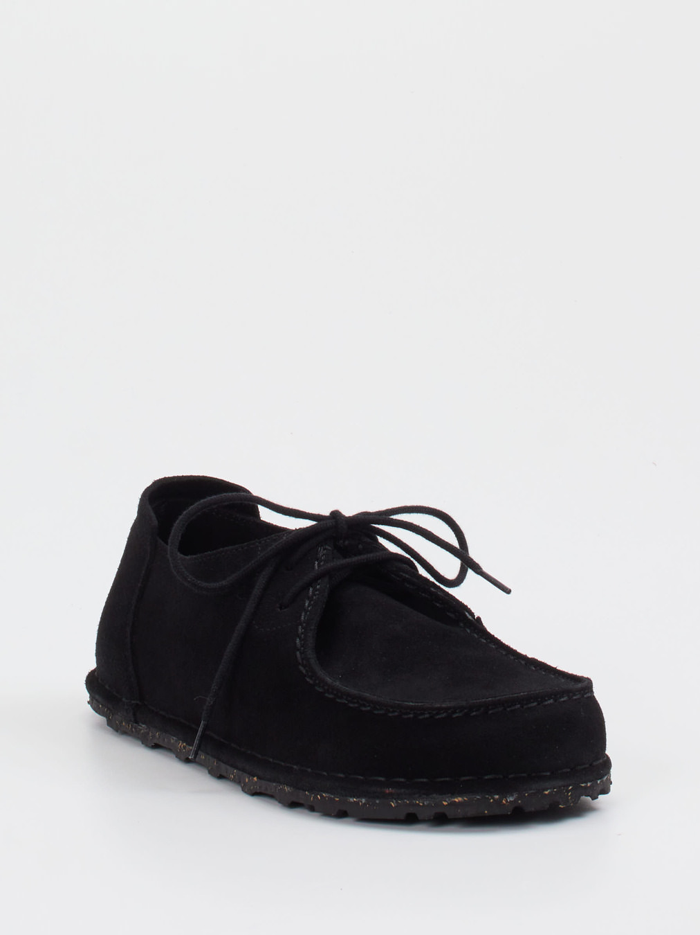 Birkenstock – Schnürschuh aus Veloursleder schwarz