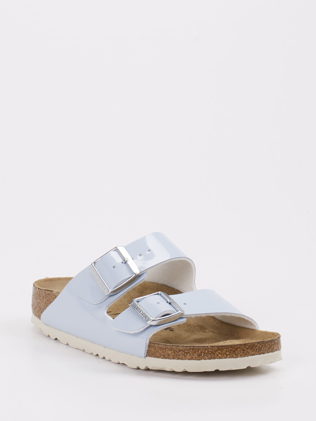 Birkenstock – Pantolette Arizona aus Lackleder Pastellblau