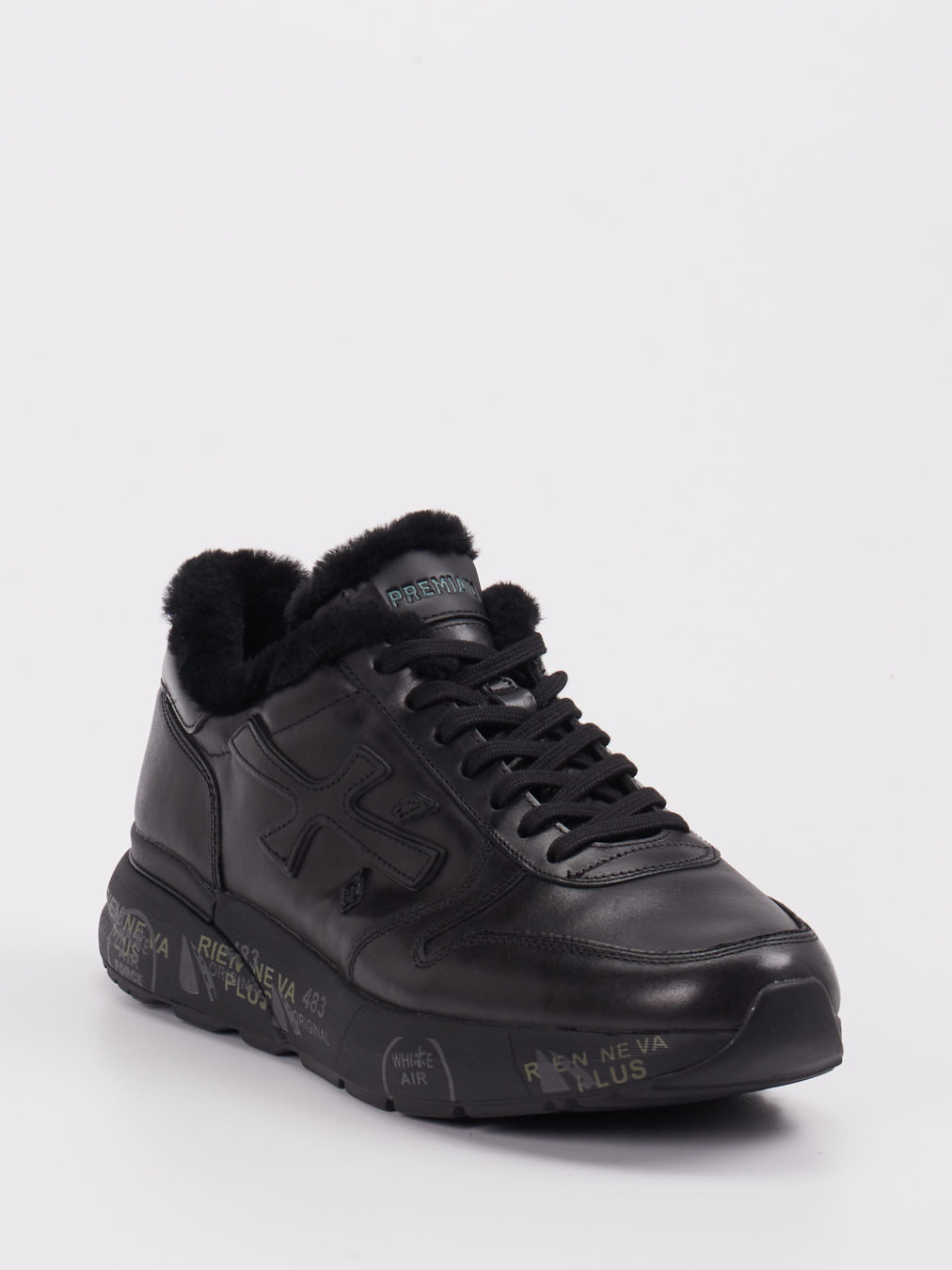 Premiata – Sneaker aus Velourleder in Schwarz