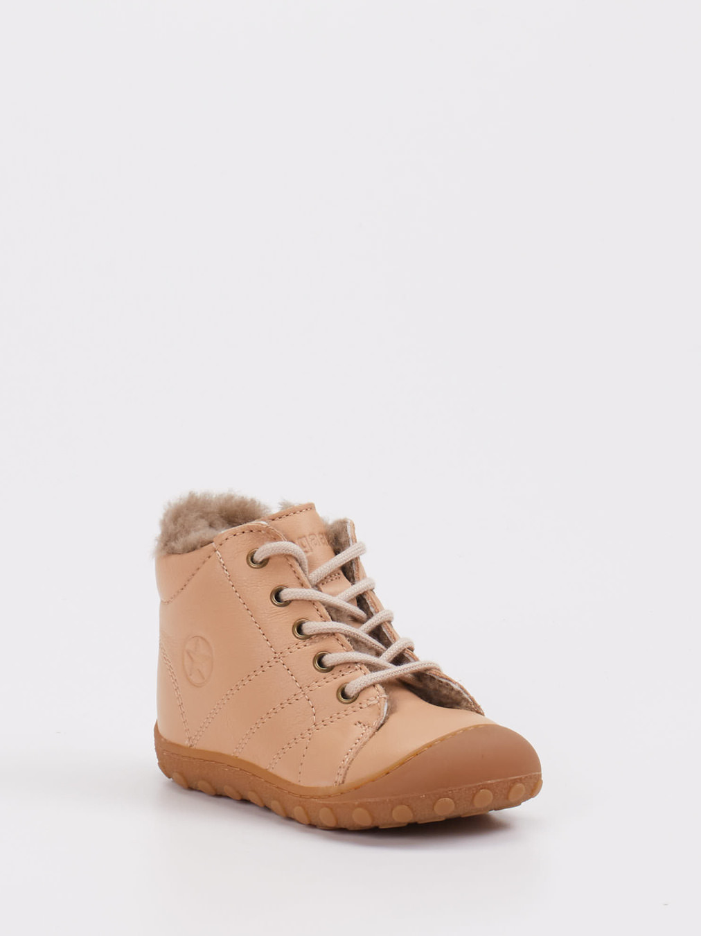 Bisgaard – Lauflernschuhe aus Kalbleder in Hellbeige