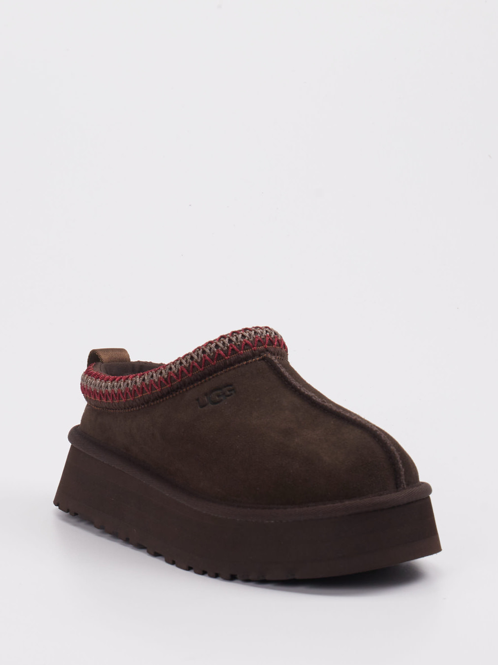 UGG – Hausschuh aus Veloursleder dunkelbraun