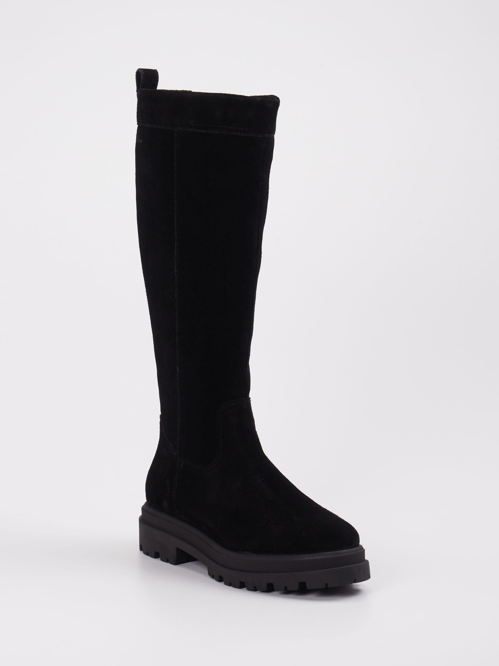 Sioux – Langschaftstiefel aus Veloursleder Schwarz