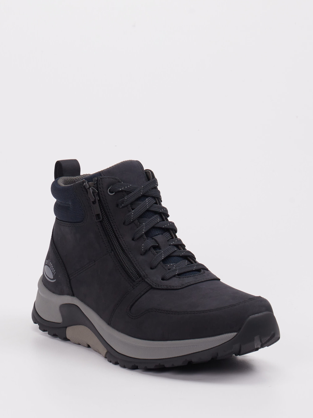 rollingsoft – Schnürboots aus Nubukleder Tiefschwarz