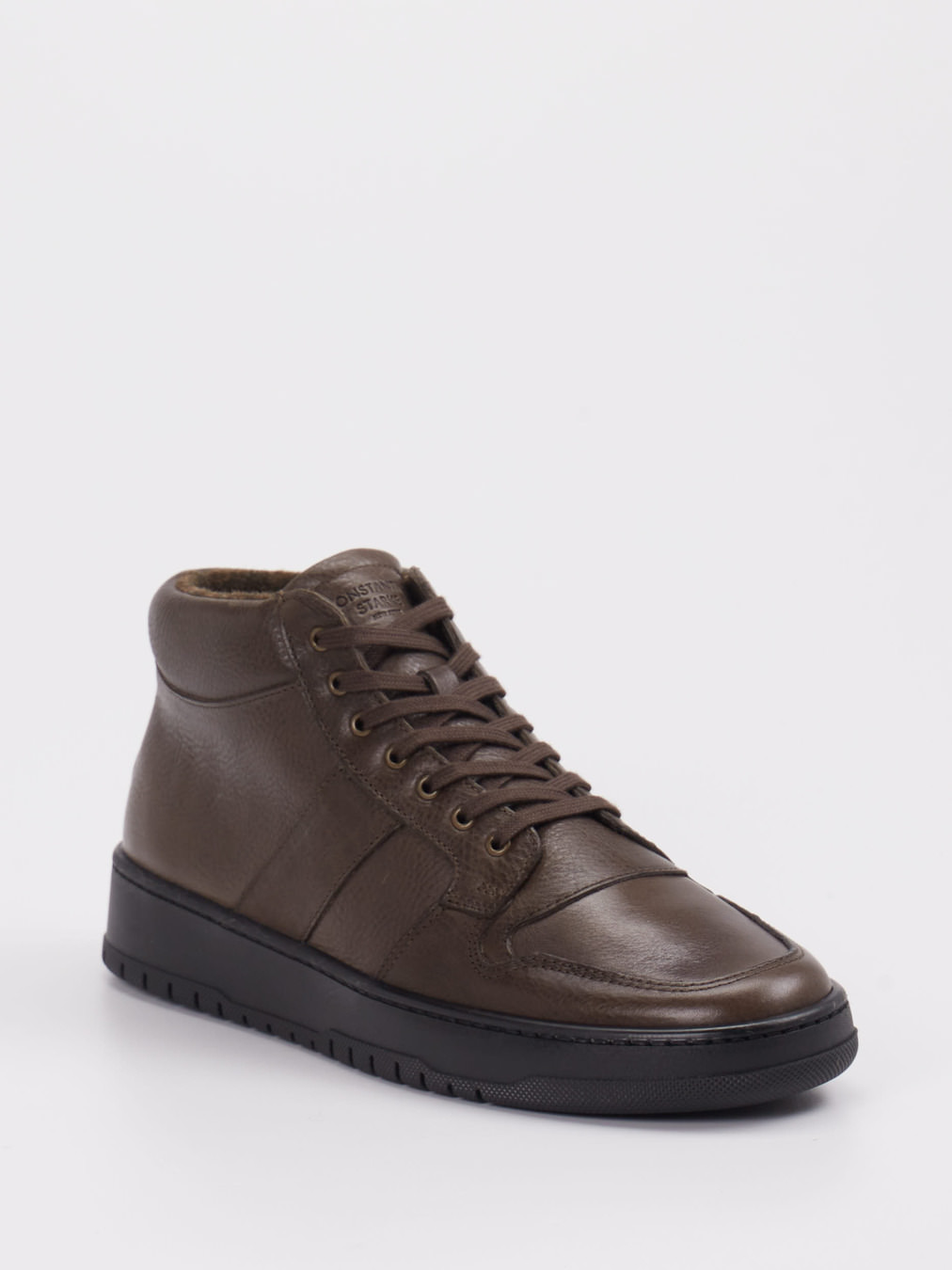 Konstantin Starke – Mid-Top Sneaker aus Kalbleder braun