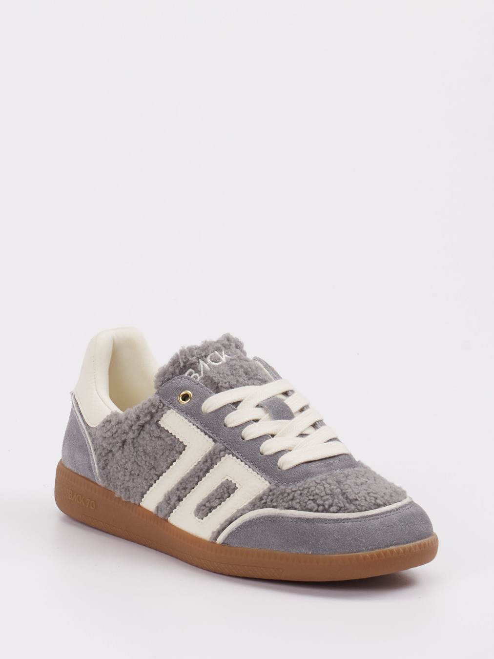 Back 70 – Sneaker aus Velours/Textil grau