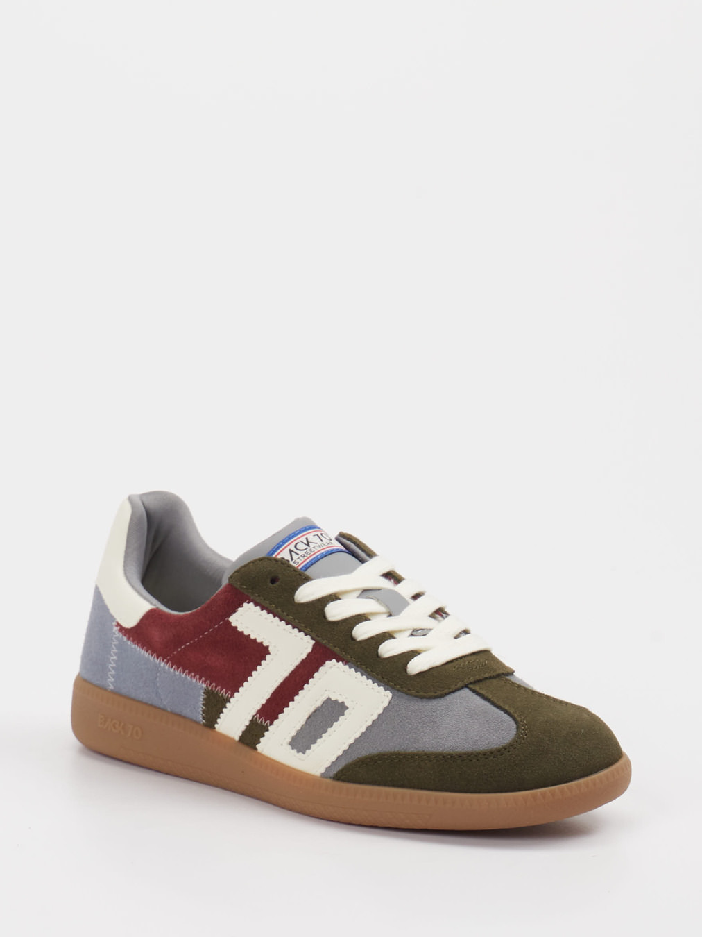 Back 70 – Retro-Sneaker aus Leder in Olivgrün