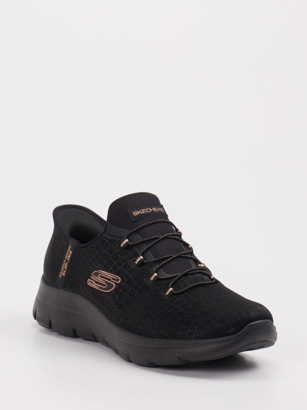 Skechers – Slip-On Sneaker aus Textil in Schwarz