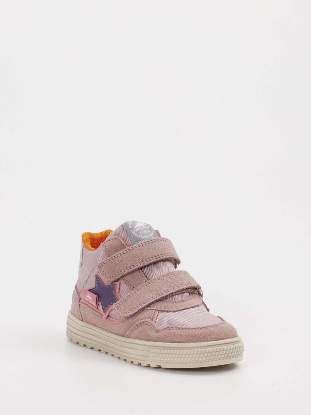 Naturino – Sneaker aus Veloursleder in Rosa